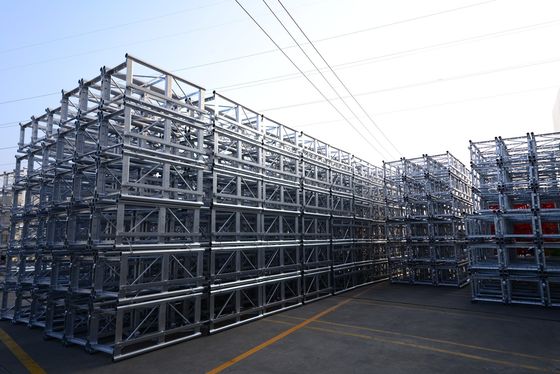 Sección de mástil galvanizada en caliente de 650 mm con bastidor para sitio de construcción