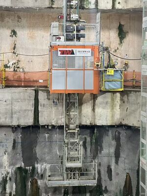 Q345B Acero 1000 kg material de soporte y elevador de elevación de piñón para túnel