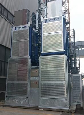Buen precio SC200/200 Edificio de doble jaula Construcción Elevador elevador Certificación CE • Control de conversión de frecuencia Capacidad de carga pesada en línea