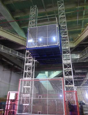 Las mercancías de doble mástil 30m/min Edificio Elevador elevador en almacén