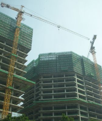 Buen precio Dispositivo de monitoreo de seguridad 6 toneladas grúa torre fija, 50m Qtz63 grúa torre en línea