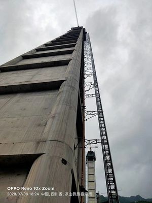 Mastro inclinado de 500 m Elevador para la construcción de chimeneas